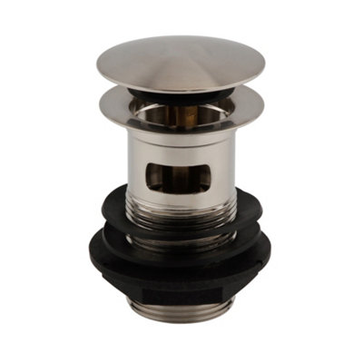 ENKI Brushed Nickel Classic Timeless Bathroom Solid Brass Slotted Push ...