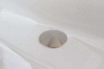 ENKI Brushed Nickel Classic Timeless Bathroom Solid Brass Slotted Push ...
