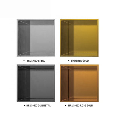 ENKI Brushed Steel Shower Niche 300x300 - 5