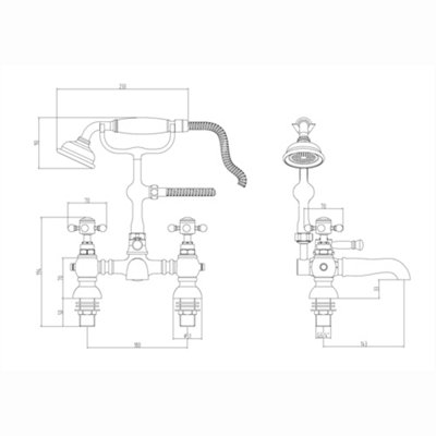 ENKI Camberley Antique Bronze Brass Bathroom Mixer Tap Pack BBT0142 - 7