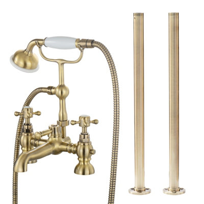 ENKI Camberley Antique Bronze Floorstanding Brass Bath Shower Mixer Tap BT3209