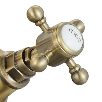 ENKI Camberley Antique Bronze Traditional Brass Basin Mixer Tap BT3203 - 3