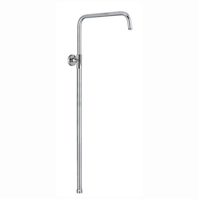 ENKI Carre Chrome Adjustable Rigid Angled Stainless Steel Shower Riser Rail G03