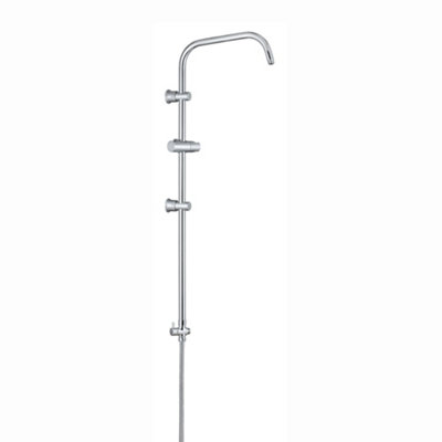 ENKI Carre Chrome Modern Classic Bathroom Solid Stainless Steel Dual Adjustable Overhead Handheld Shower Rigid Riser Rail Kit G16 Price Comparisons | Compare The Build