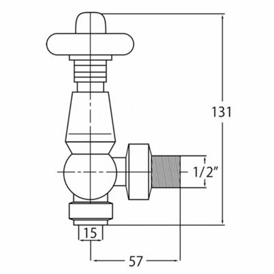 ENKI Chelsea Rose Gold Traditional Angled Thermostatic Radiator Valves 15mm - 3
