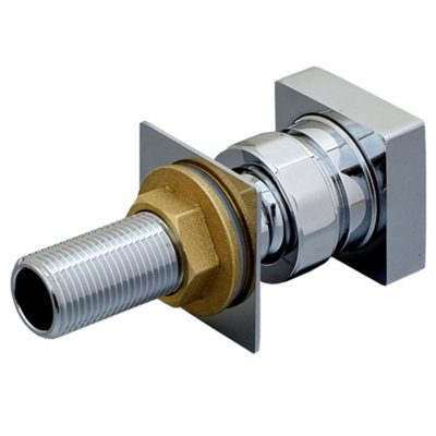 ENKI Chrome Blue Square Rubber Nozzle Shower Body Jet 50mm - 4