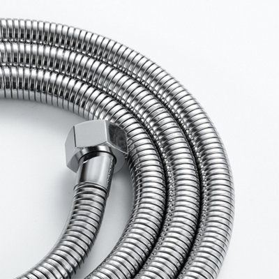 ENKI Chrome Flexi Stainless Steel Shower Hose Large Bore 1.75m | DIY at B&Q