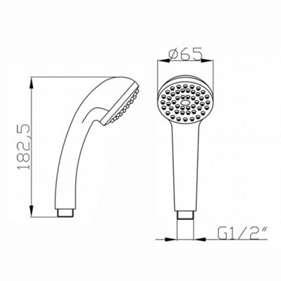 ENKI Chrome Modern Single Function Anti-Limescale Jet Handheld Shower Head E01 - 4