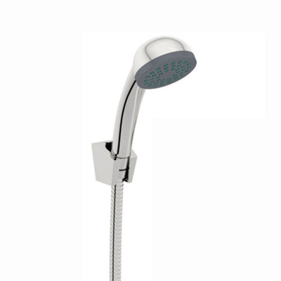 ENKI Chrome Modern Single Function Brass Handheld Shower Head with Hose & Wall Bracket EH001 - 5