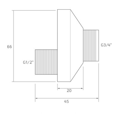 ENKI Chrome Offset Cranked Connectors with Wall Plates for Shower Valves - 4