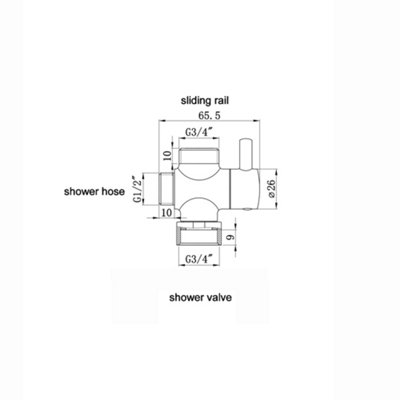 ENKI Chrome Round Brass Shower Diverter Valve 3/4" - 3