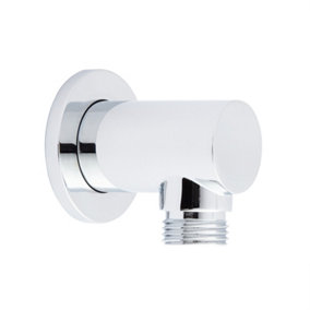 ENKI Chrome Round Elbow Outlet Solid Brass Shower Connector L04