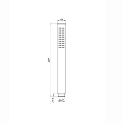ENKI Chrome Round Pencil Rubber Jet Handheld Shower Head E19 - 3