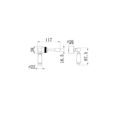 ENKI Chrome Silver White Modern Traditional Bathroom Solid Brass ...