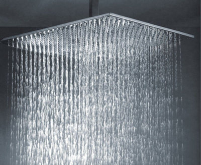 ENKI Chrome Sqaure Ceiling Mounted Shower Arm 145mm