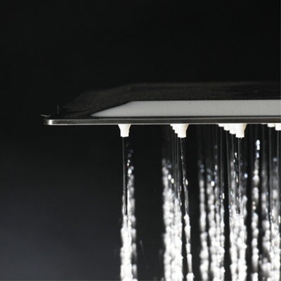 ENKI Chrome Square Ultra Slim Stainless Steel Shower Head 200mm - 3