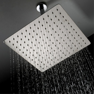 ENKI Chrome Square Ultra Slim Stainless Steel Shower Head 400mm - 3