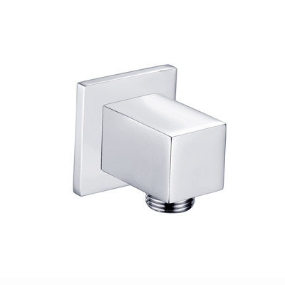 ENKI Chrome Square Wall Mounted Solid Brass Shower Outlet L03