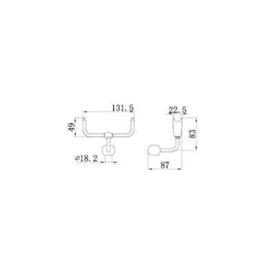 ENKI Chrome Telephone Style Solid Brass Shower Riser Rail B10 - 3