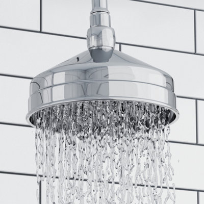 ENKI Chrome Traditional Brass Shower Head 150mm