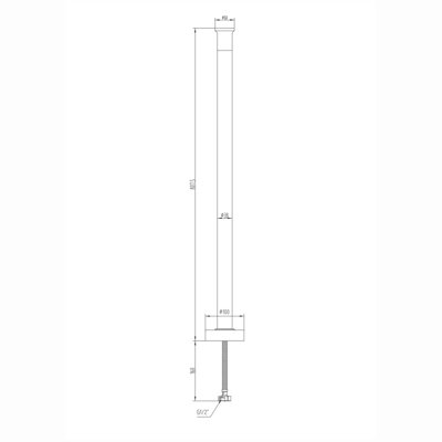 ENKI Chrome Traditional Modern Bathroom Brass Durable Hard-Wearing Body Easy to Fit Bath Shower Mixer Tap Standpipes (H) 870mm P24