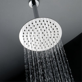 ENKI Contemporary Chrome Fixed Ceiling Mounted Stainless Steel Shower Head 8"
