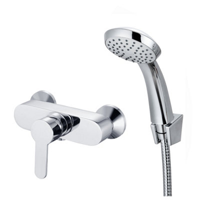 ENKI Cruze Wall Mounted Manual Brass Shower Mixer with Handset