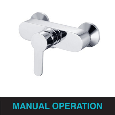 ENKI Cruze Wall Mounted Manual Brass Shower Mixer with Handset - 3