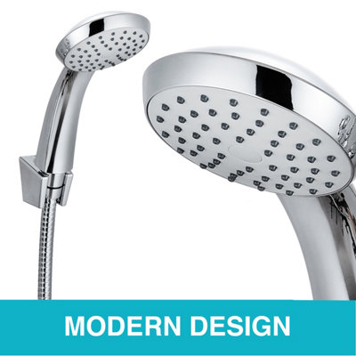 ENKI Cruze Wall Mounted Manual Brass Shower Mixer with Handset - 4
