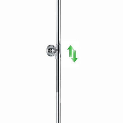 ENKI Dune Chrome Single Outlet Thermostatic Overhead Shower Slim 300mm - 3