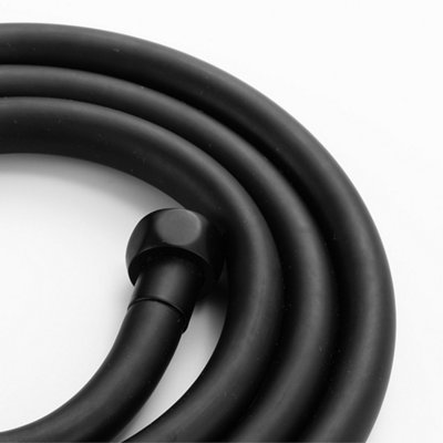 ENKI Dune Matte Black Round Thermostatic Shower Head & Handheld 300mm - 5