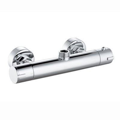 ENKI, Dune, T32, Chrome, Thermostatic Shower Mixer Valve, Bar Shower Mixer Valve, Anti Scald Device, Modern Design, Constant Tempe