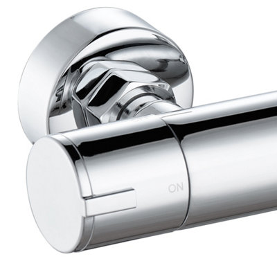 ENKI, Dune, T32, Chrome, Thermostatic Shower Mixer Valve, Bar Shower Mixer Valve, Anti Scald Device, Modern Design, Constant Tempe