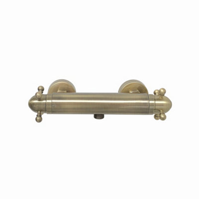ENKI Gallant Antique Bronze Traditional Brass Thermostatic Shower Bar Mixer Valve with Slider Rail Kit SH0591 - 3