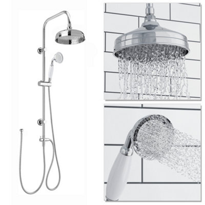 ENKI Gallant Chrome Modern Bathroom Solid Brass Deck Mounted ...