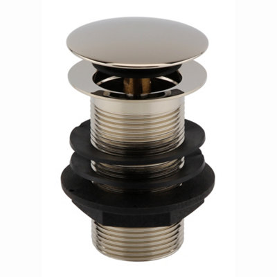 ENKI Gold Classic Timeless Bathroom Solid Brass Unslotted Push Button ...