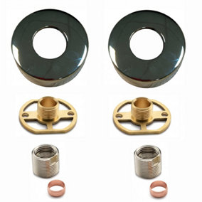 ENKI Gold Round Easy Fix Brass Bracket Kit for Shower Valves