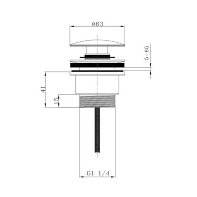 ENKI Gunmetal Grey Classic Timeless Bathroom Solid Brass Universal Push ...