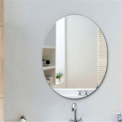 ENKI Horizon Frameless Oval Polished Edge Mirror 400x600mm