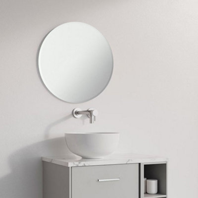 ENKI Horizon Frameless Round Polished Edge Mirror 400mm