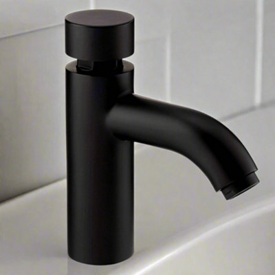 ENKI Insta Black Modern Non Concussive Basin Single Tap - 3