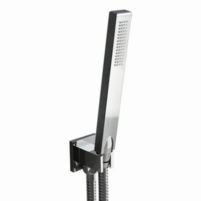 ENKI Milan Chrome Square Wall Mounted Thermostatic Shower & Handset Kit SH0056 - 3