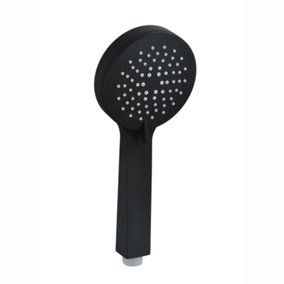 ENKI Modern Matte Black Round Multi Function Handheld Shower Head E22