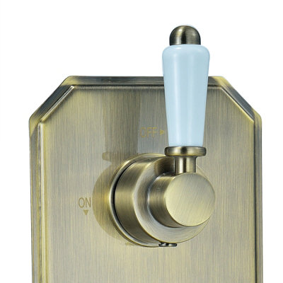 ENKI Regent Antique Bronze Crosshead 3-Outlet Solid Brass Thermostatic Triple Shower Valve TSV070 - 3