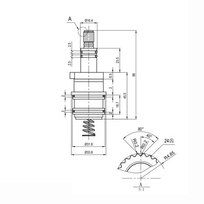 ENKI Service Kit Chrome Winchester Sequential Thermostatic Cartridge and Wax Thermo-Element SAR00
