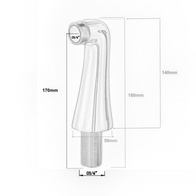 ENKI Standard Chrome Deck Mounting Pillar Solid Brass Bath Tap Legs Pair - 3
