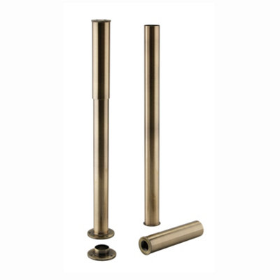 ENKI Traditional Antique Brass Adjustable Brass Shrouds for Roll Top Baths