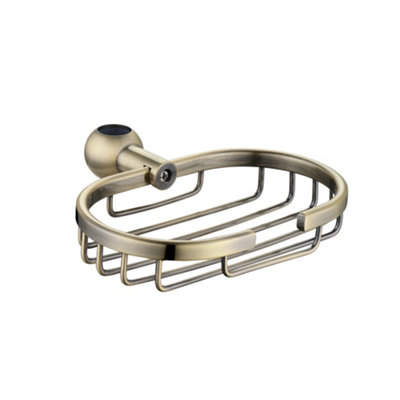 ENKI Traditional Antique Bronze Solid Brass Shower Caddy 18mm