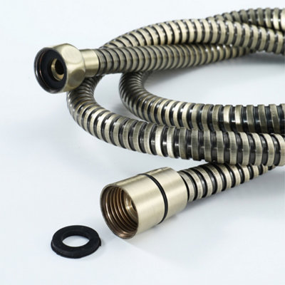 ENKI Traditional Antique Bronze Victorian Brass & Ceramic Handheld Shower Head & Hose Kit EH025 - 5