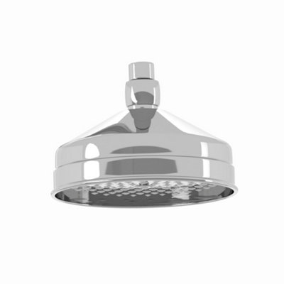 ENKI Traditional Chrome Fixed Ceiling Mounted Brass Shower Head 150mm - 5